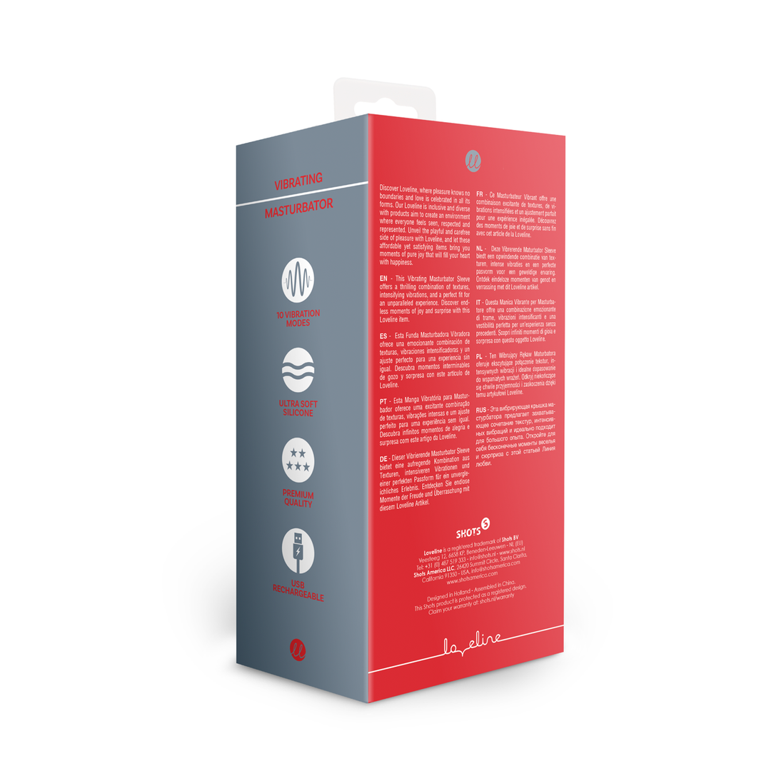 Vibrerende Masturbator Sleeve - Lakritz Zwart - Afbeelding 3