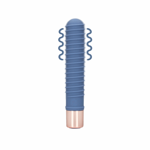 Geribbelde Mini Vibrator - Blue Horizon