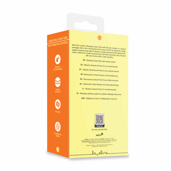 Vibrerende G-Spot Vibe met Afstandsbediening - Geel - Afbeelding 3