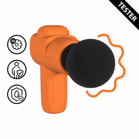 Mini Oplaadbare Microboost Massager - Oranje - Tester