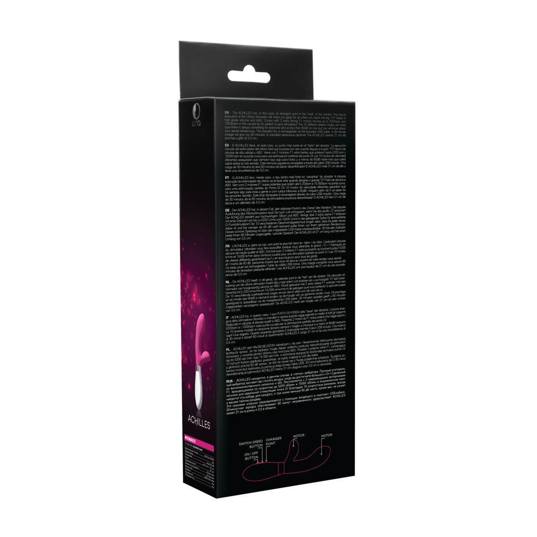 Achilles - Oplaadbare Rabbit Vibrator - Roze - Afbeelding 3