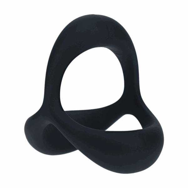 Tri O Ergo Siliconen Cockring - Zwart