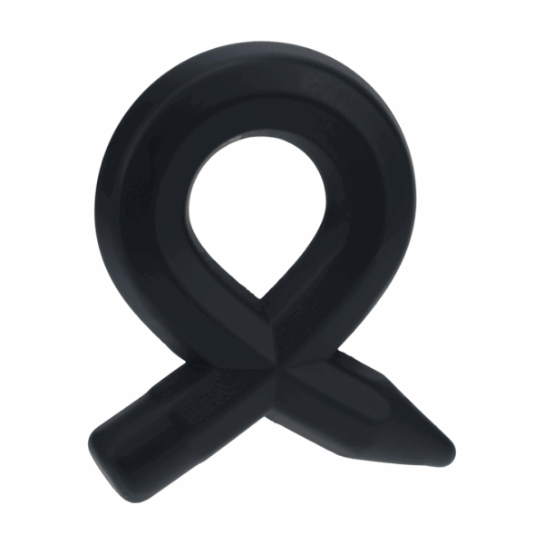 Pencil Liquid Silicone Cockring - Zwart