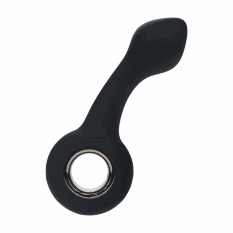 Vibrerende Bulb Silicone Prostaat Massager met Lus - Zwart