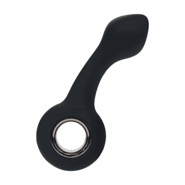 Vibrerende Bulb Silicone Prostaat Massager met Lus - Zwart