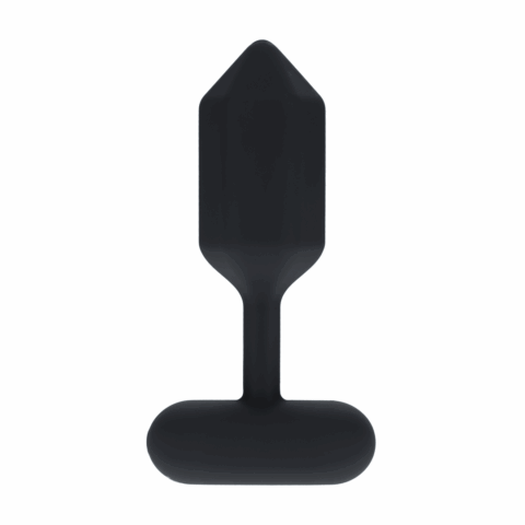 Hexagonale Vibrerende Siliconen Anale Plug - M - Zwart