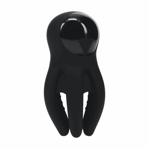 Digitale Vibrerende Silicone Penis Hoofd Stimulator met Tentakels - Zwart
