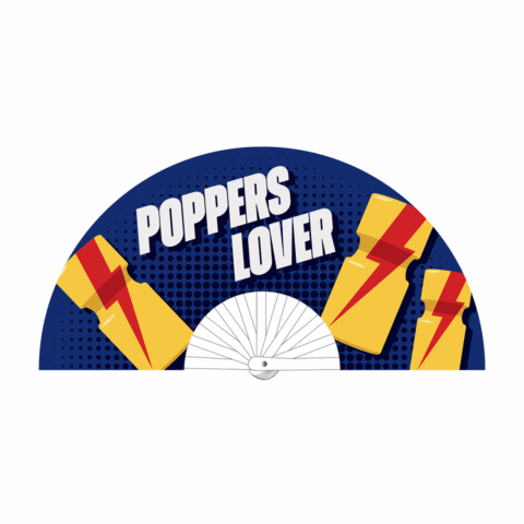 Poppers Lover - Ventilator - 64 cm - Blauw/Geel