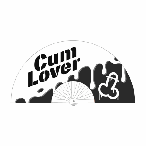Cum Lover - Ventilator - 64 cm - Wit/Zwart