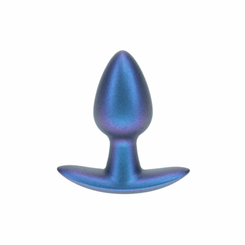 Zachte Siliconen Anale Plug - Klein - 2,6 / 6,5 cm - Metallic Blauw