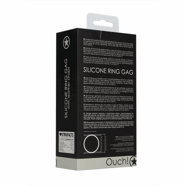Siliconen Ring Gag met Leren Straps - Afbeelding 3
