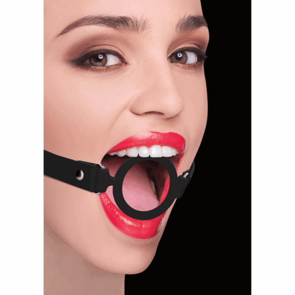 Siliconen Ring Gag met Leren Straps