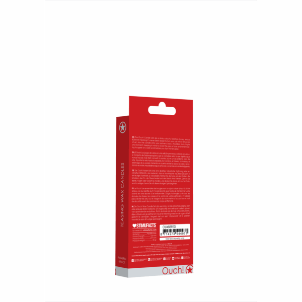 Plagerige Wax Kaarsen - 4 Stuks - Rood - Afbeelding 3