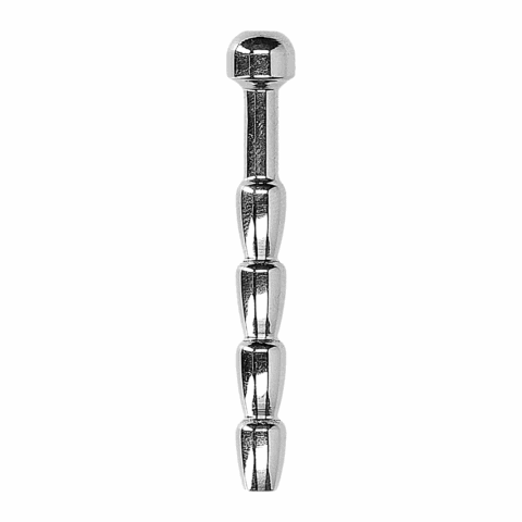 Ribbed Hollow Penis Plug - 0.2 / 6 mm