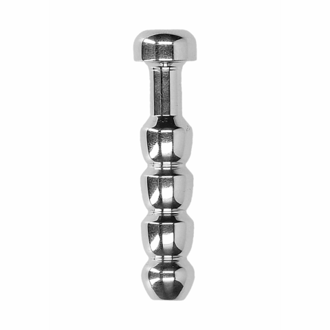 Ribbed Hollow Penis Plug - 0.4 / 10 mm