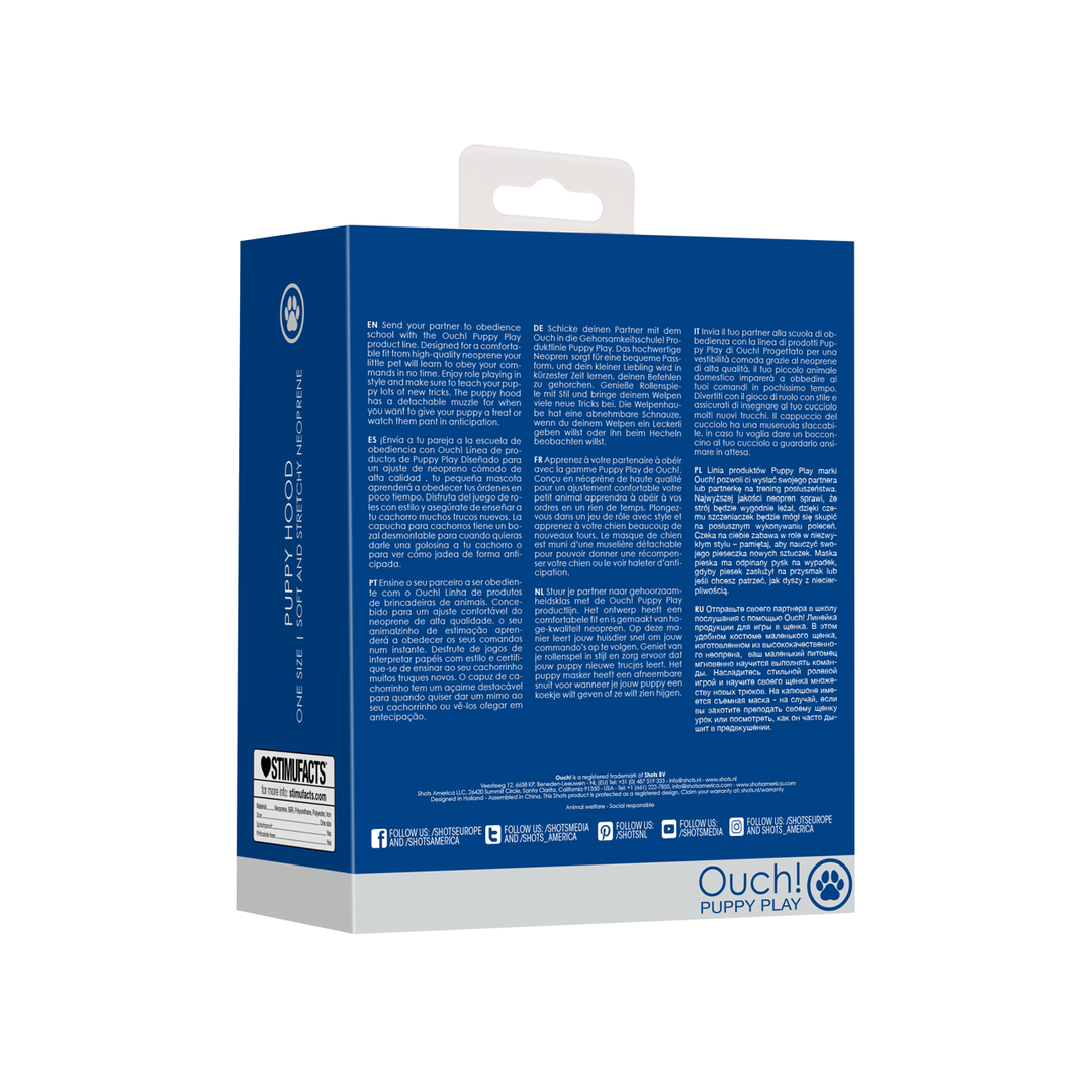 Neopreen Puppy Mask - Blauw - Afbeelding 3