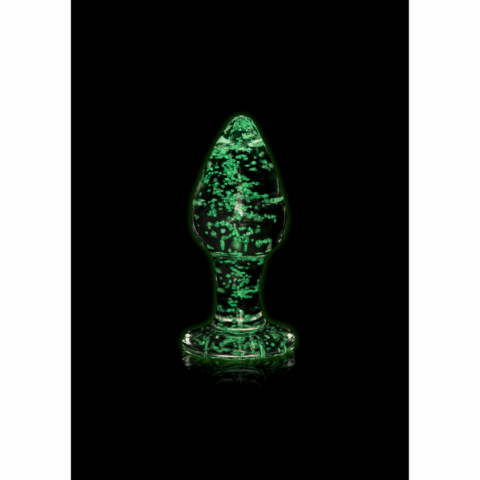 Glazen Butt Plug - Glow in the Dark - Groot