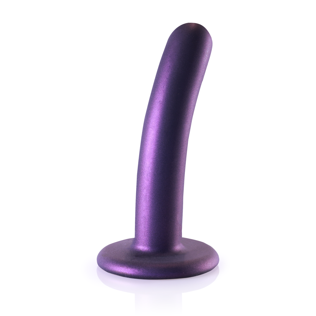 Zachte Silikon G-Spot Dildo - 5'' / 12 cm - Metallic Paars - Afbeelding 3