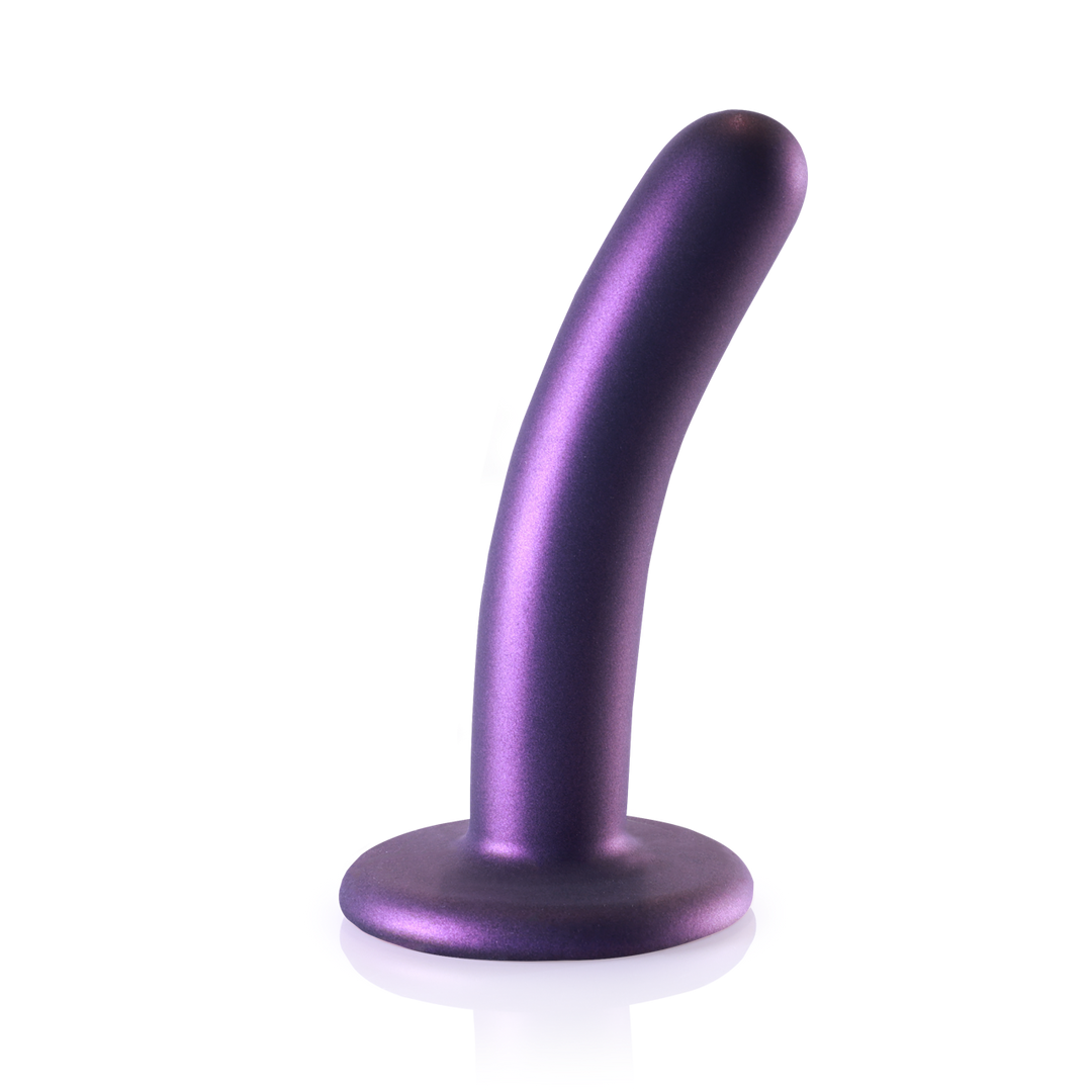 Zachte Silikon G-Spot Dildo - 5'' / 12 cm - Metallic Paars