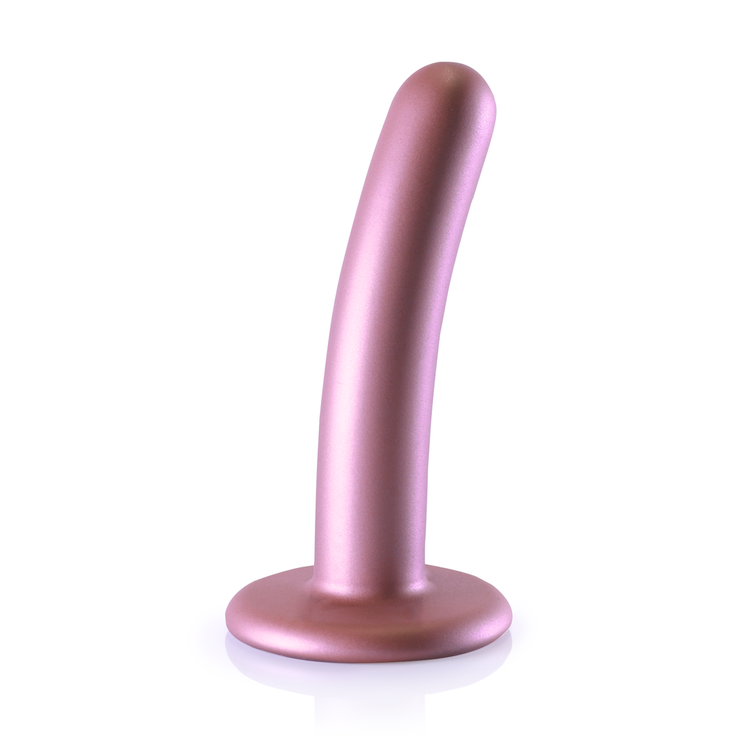 Smooth Silicone G-Spot Dildo - 5'' / 12 cm - Roségoud - Afbeelding 3