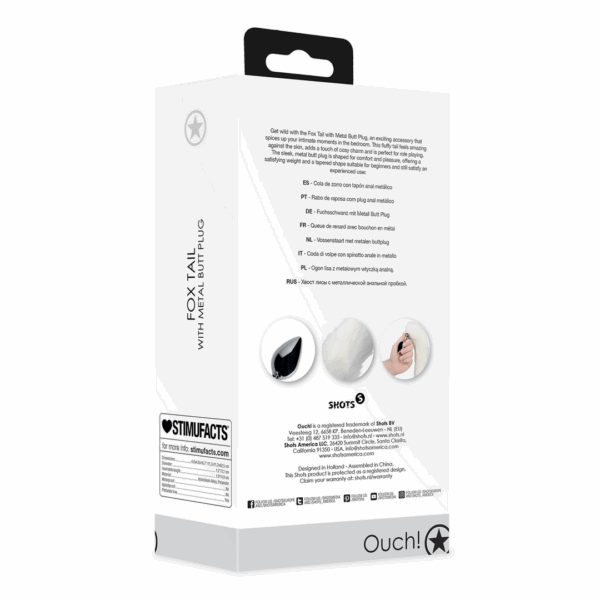Vossenstaart met metalen buttplug - Afbeelding 3