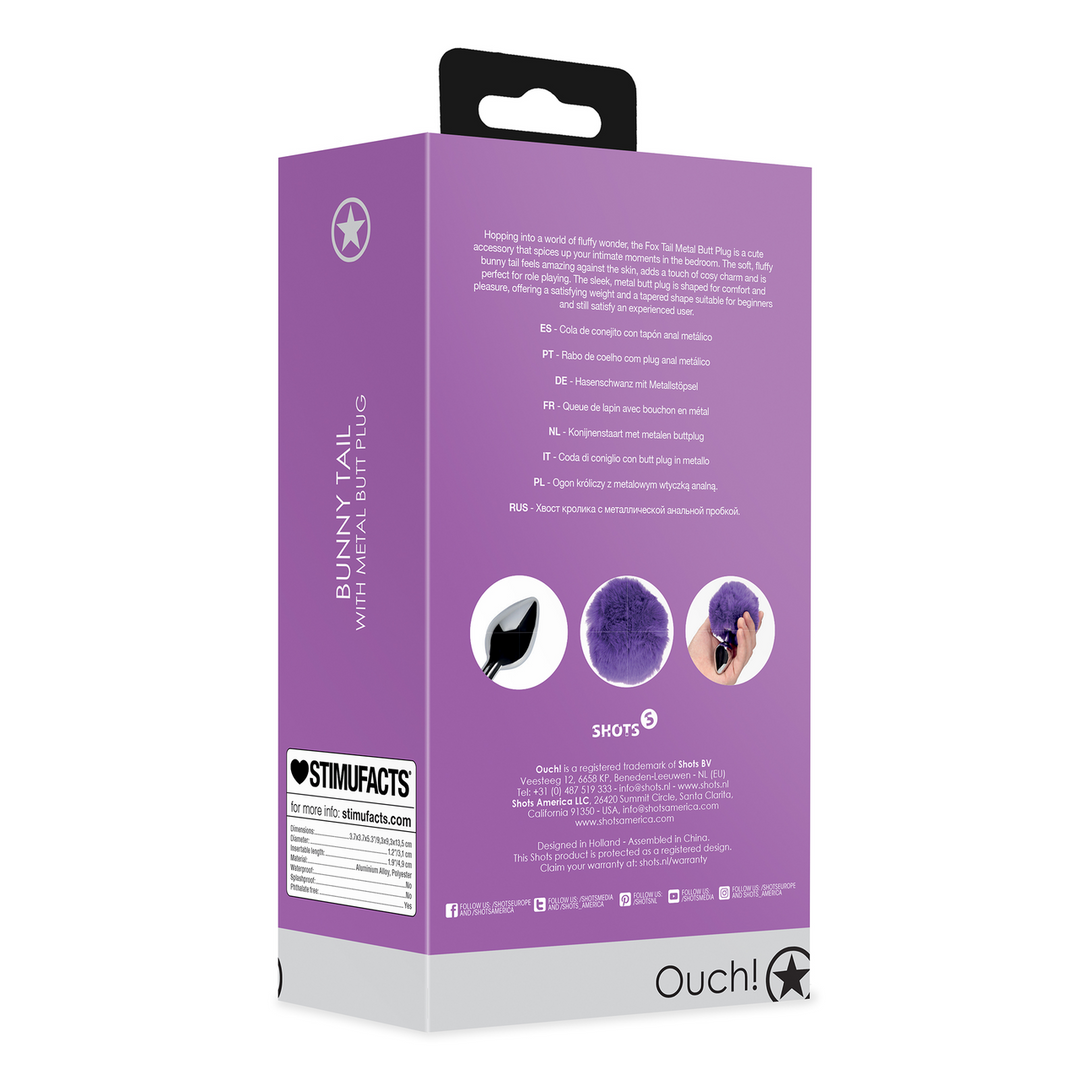 Konijnenstaart met metalen buttplug - Afbeelding 3