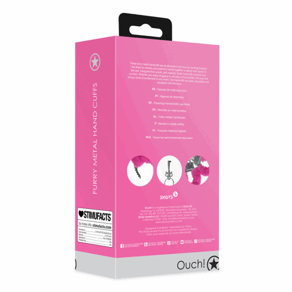 Pluche Metalen Handboeien - Roze - Afbeelding 3