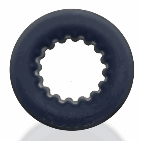 Axis - Inner Ribbed Griphold Cockring - Black Ice