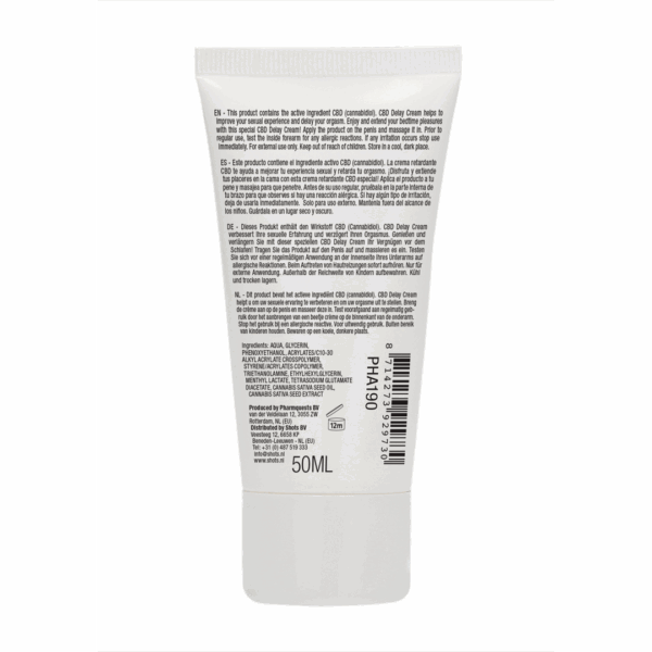 Natuurlijke CBD - Vertraging Crème - 2 fl oz / 50 ml - Afbeelding 3