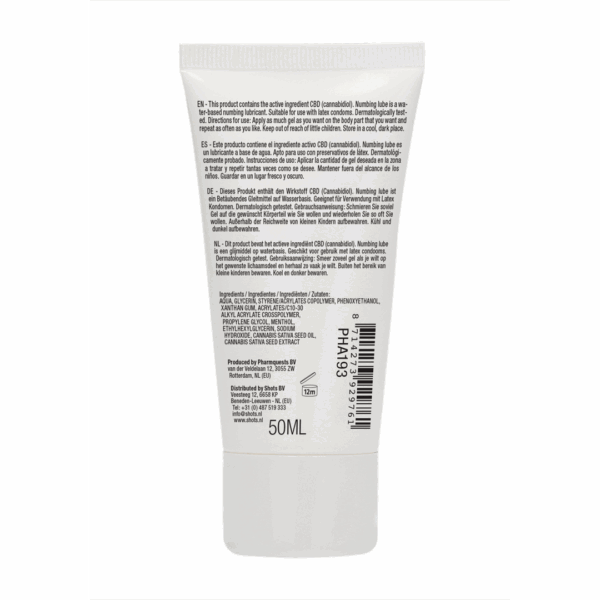 Natuurlijke CBD - Verdoofd Glijmiddel - 2 fl oz / 50 ml - Afbeelding 3