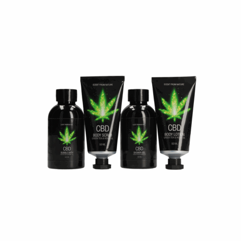 CBD Toilet Set Green Tea Hemp Oil