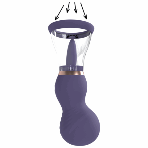 Sensual - Oplaadbare Vulva en Borst Pomp - Paars