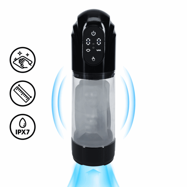 TechnoThrust - Automatische Waterdichte Masturbator Pomp - Zwart