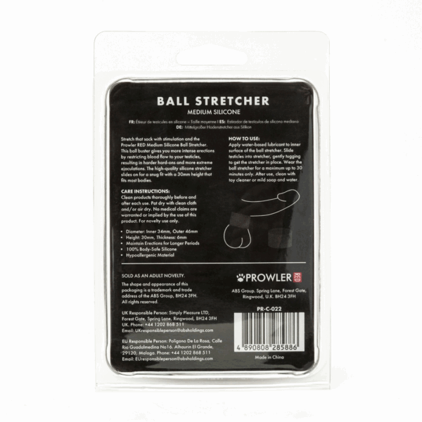 Silicone Ball Stretcher - Medium - Zwart - Afbeelding 3