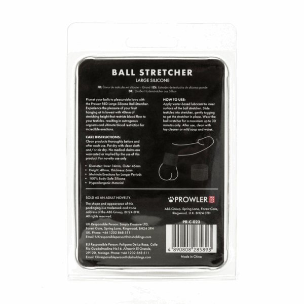 Siliconen Ball Stretcher - Groot - Zwart - Afbeelding 3