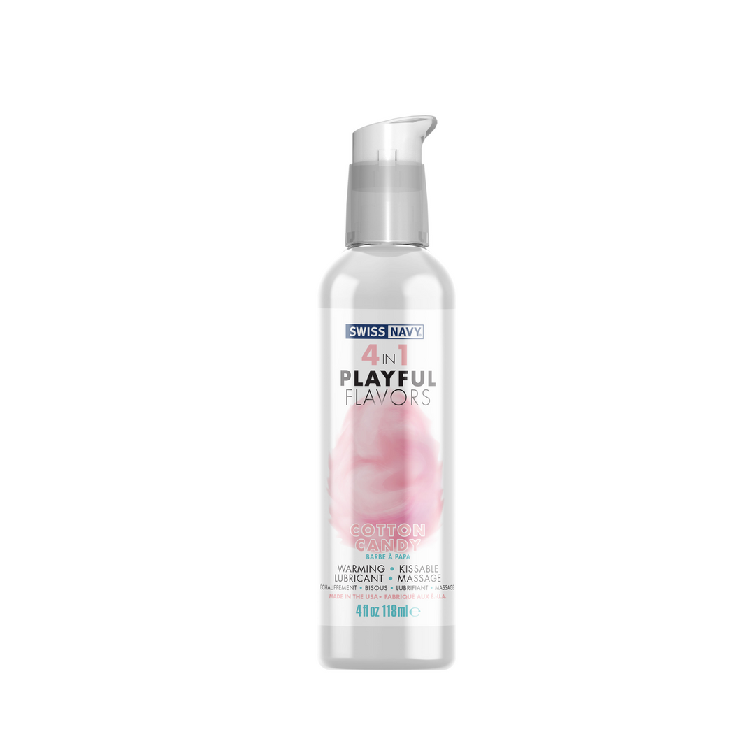 4 in 1 Playful Flavors - Lubricant with Cotton Candy Flavor - 4 fl oz / 118 ml