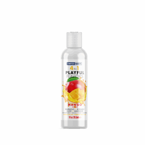4 in 1 Playful Flavors - Lubricant with Mango Flavor - 1 fl oz / 29,5 ml