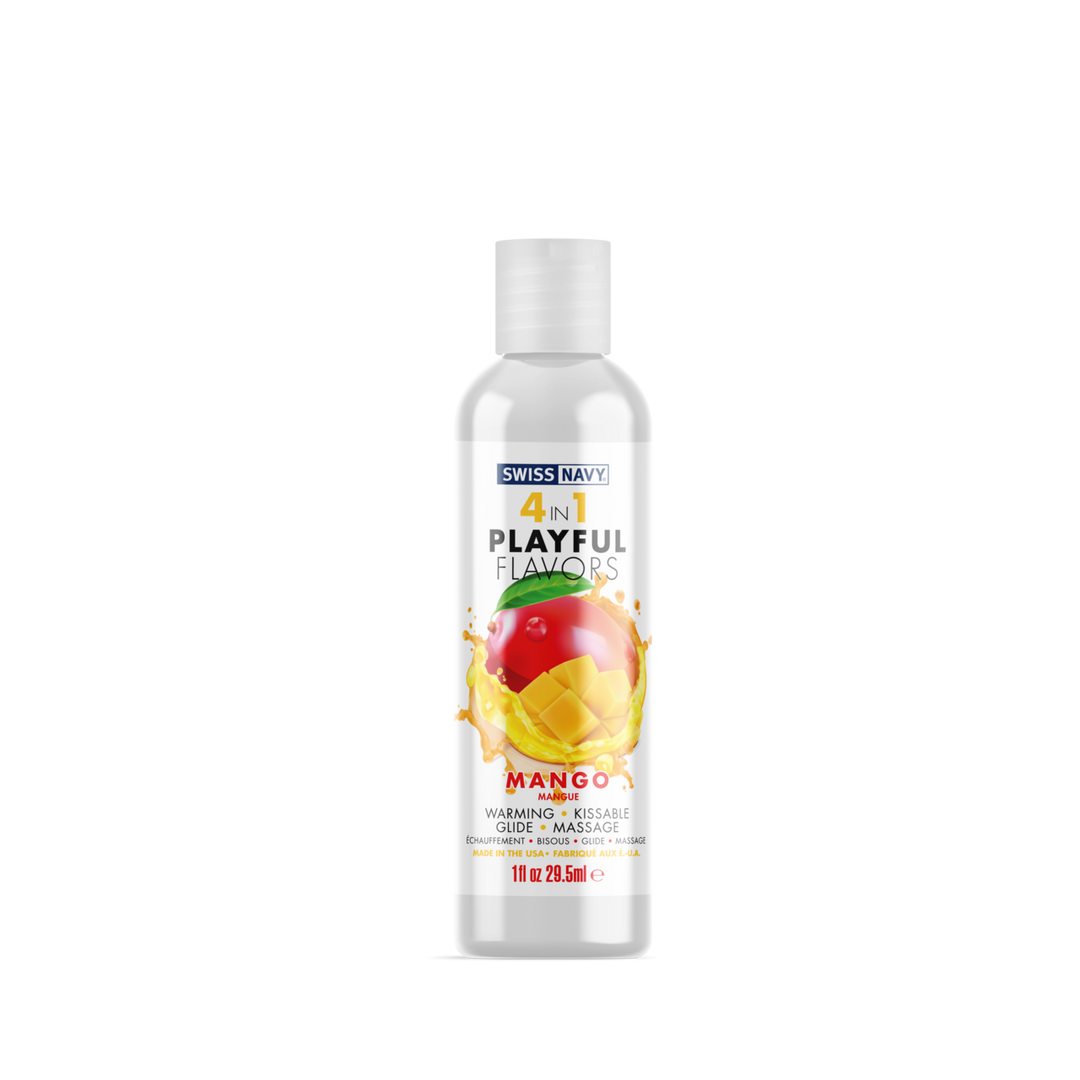 4 in 1 Playful Flavors - Lubricant with Mango Flavor - 1 fl oz / 29,5 ml