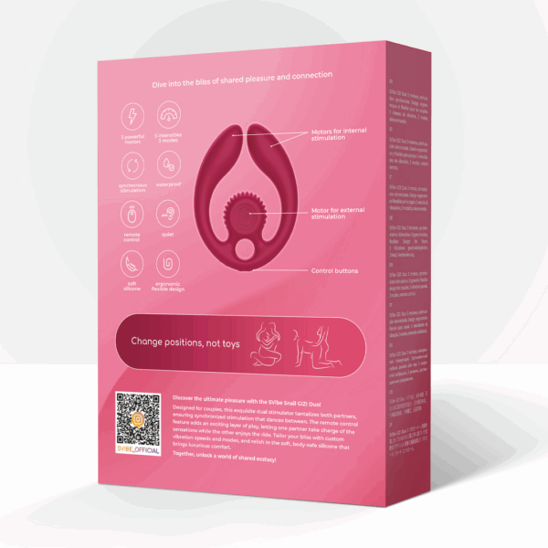 GIZI Duo - Dual Couples Stimulator - Bordeauxt - Afbeelding 3