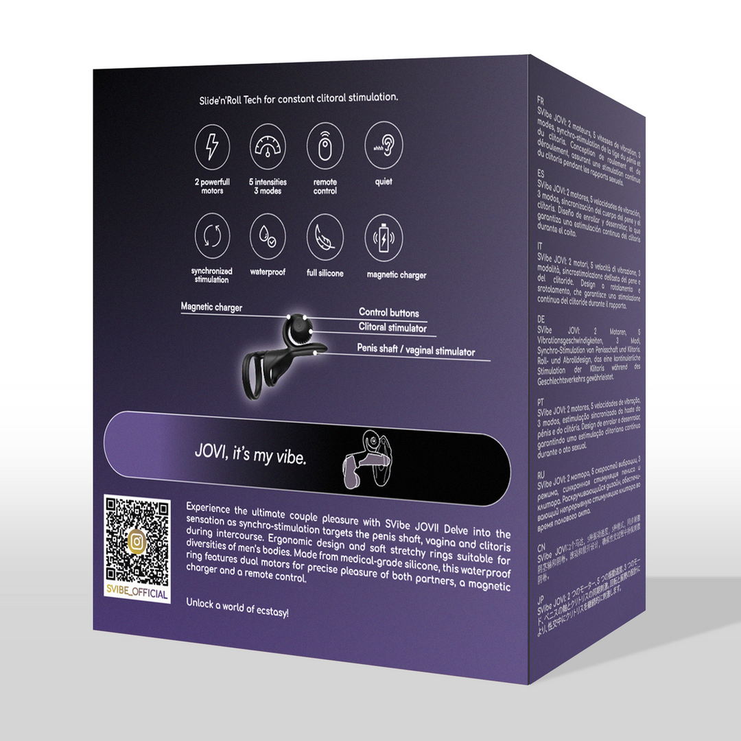 JOVI - Dual Couples Ring Stimulator - Zwart - Afbeelding 3