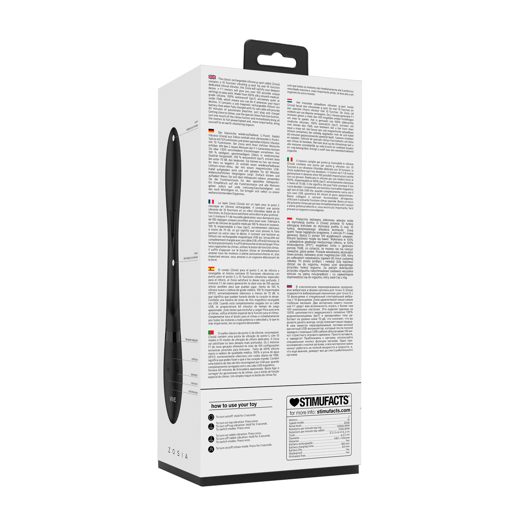 Zosia - Classic G-Spot Rabbit - Zwart - Afbeelding 3