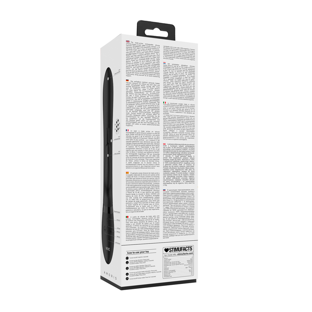 Amoris - Stimulerende Kralen Konijn - Zwart - Afbeelding 3