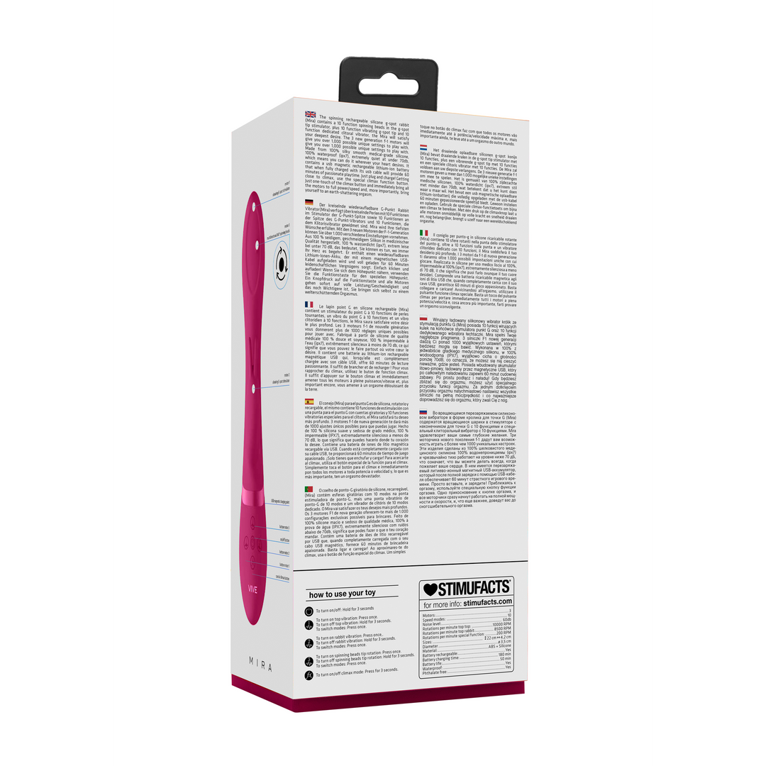 Mira - Spinning G-spot Rabbit - Roze - Afbeelding 3