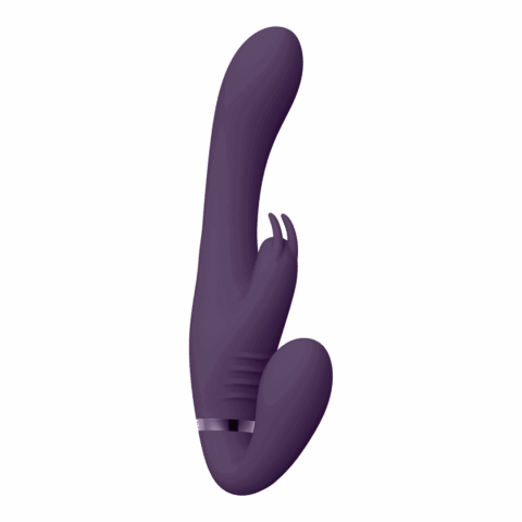 Suki - Vibrerende Strapless Strap-on Rabbit - Paars