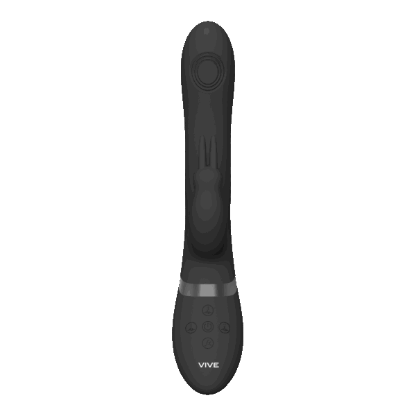 Rini - Pulse Wave  Vibrerende Dubbele Penetratie Rabbit - Zwart - Afbeelding 3