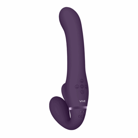 Ai - Dual Vibrerende  Air Wave Tickler Strapless Strapon