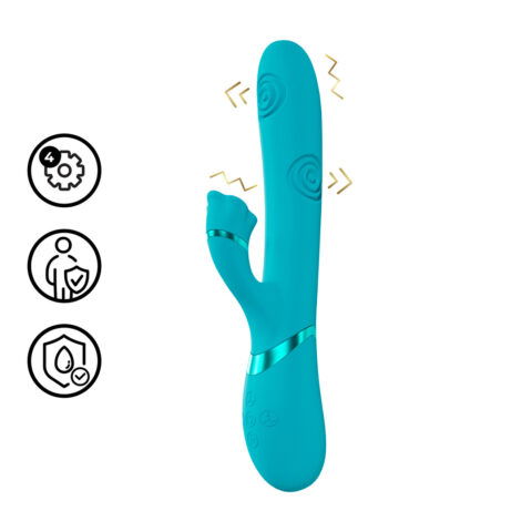 Fiore - G-Spot Air Wave Vibrerende en Kloppende Flared Clitorale Stimulator - Blauw