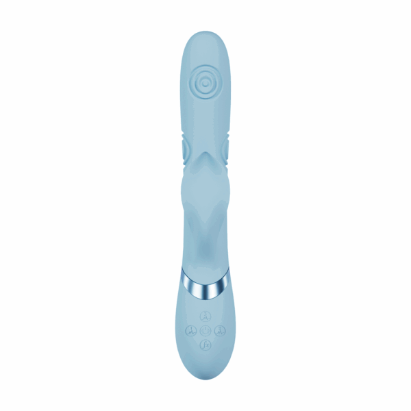 Fronda - G-Spot Vibrerende en Kloppende Blad Clitorisstimulator - Blauw - Afbeelding 3