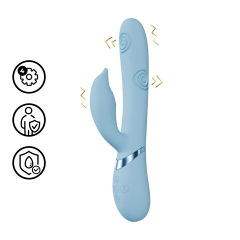 Pallina - G-Spot Vibrerende en Tikken Kralen Clitorisstimulator - Blauw