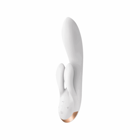 Dubbele Flex - Rabbit Vibrator - Wit